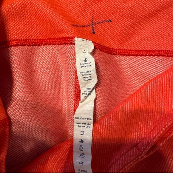 Lululemon P.Y.B Pant *Denim, Love Red, Size 4 - Picture 14 of 16